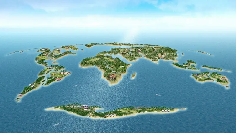 صُمم المشروع على هيئة قارات العالم